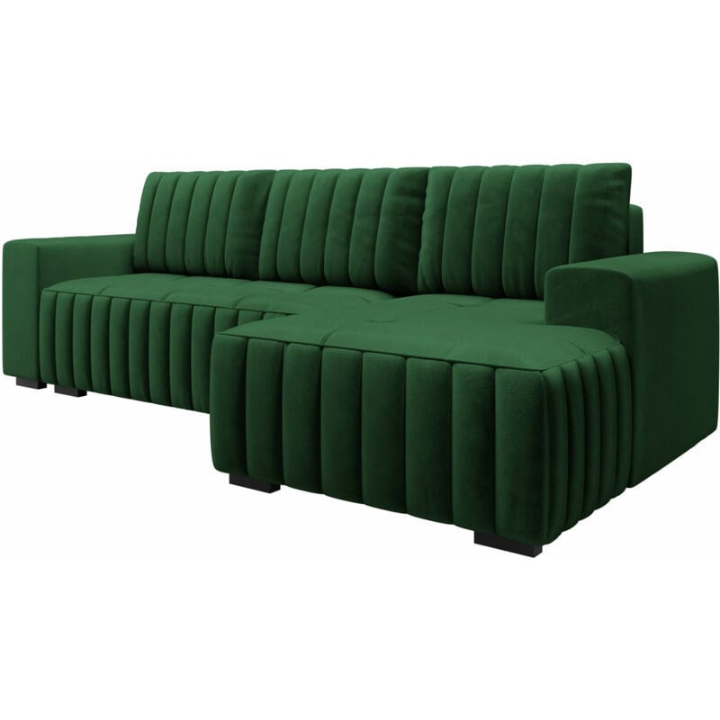 Mobilier1 - Canapé d'angle Columbus 154, Manila 35, Fonction de couchage, Boîte de literie, 240x140x85cm, 0