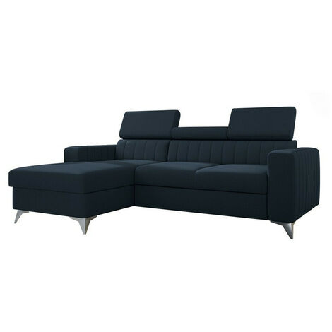 Canapé d'angle Columbus 170, Mono 242, Fonction de couchage, Boîte de literie, 236x172x82cm
