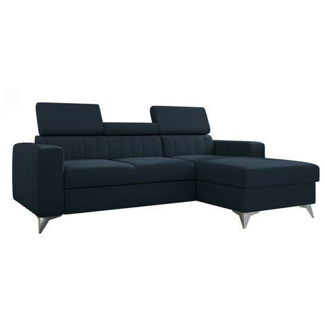 Canapé d'angle Columbus 170, Mono 242, Fonction de couchage, Boîte de literie, 236x172x82cm