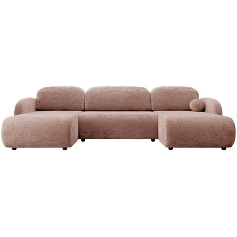 Canapé d'angle Columbus 250, Sereno 687, Fonction de couchage, Boîte de literie, 318x160x88cm, 0