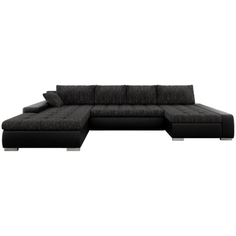 Canapé d'angle Comfivo 106, Soft 011 + Lawa 06, Fonction de couchage, Boîte de literie, 394x213x80cm, 0