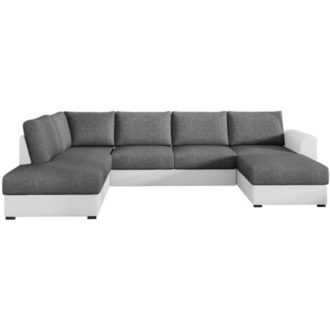 Canapé d'angle Comfivo 189, Soft 017 + Lux 06, Fonction de couchage, Boîte de literie, 305x188x85cm, 0