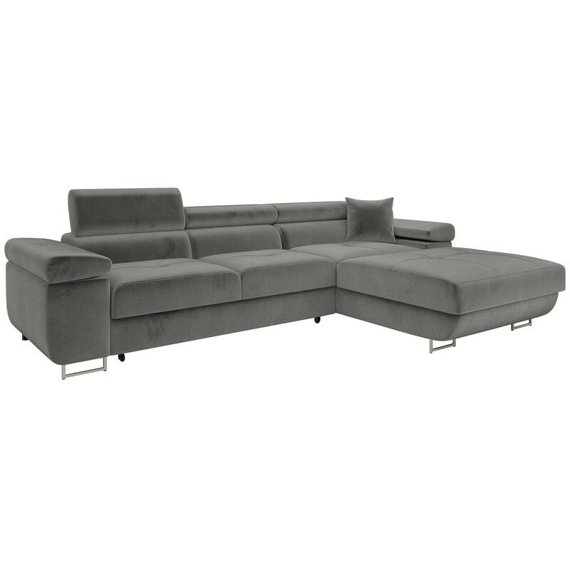 Canapé d'angle Comfivo Eliferu 102, Manila 16, Fonction de couchage, Boîte de literie, 280x170x70cm, 0