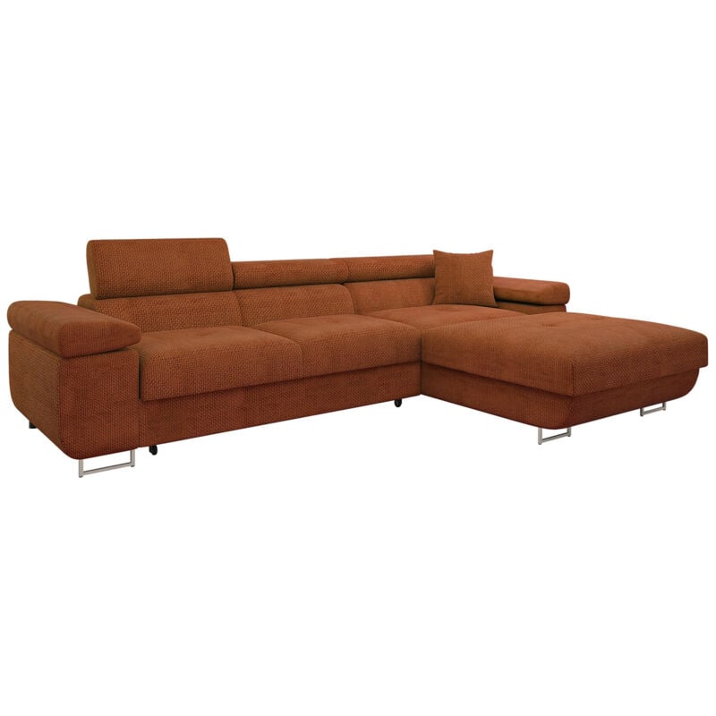 Arredamento1 - Canapé d'angle Comfivo Eliferu 102, Flow 09, Fonction de couchage, Boîte de literie, 280x170x70cm, 0