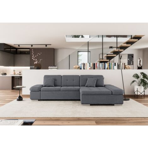 Canapé d'angle convertible ALRI Gris