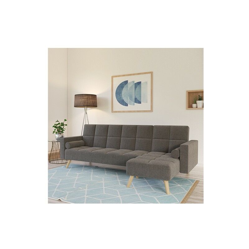 Canapé d'angle Gris Tissu Pas cher Design