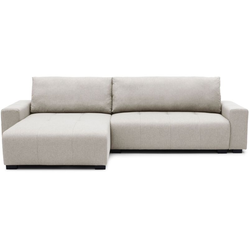 Canapé d'angle convertible élégant Malone Tissu Beige