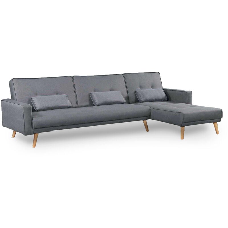 Canapé d'angle Gris Tissu Design Promotion