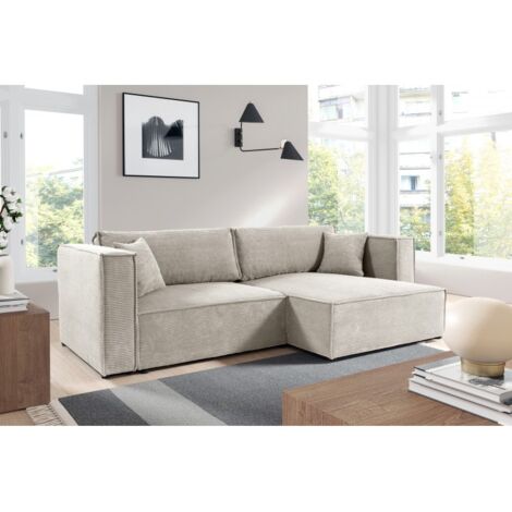 Canapé d'angle convertible MONIYA L Beige