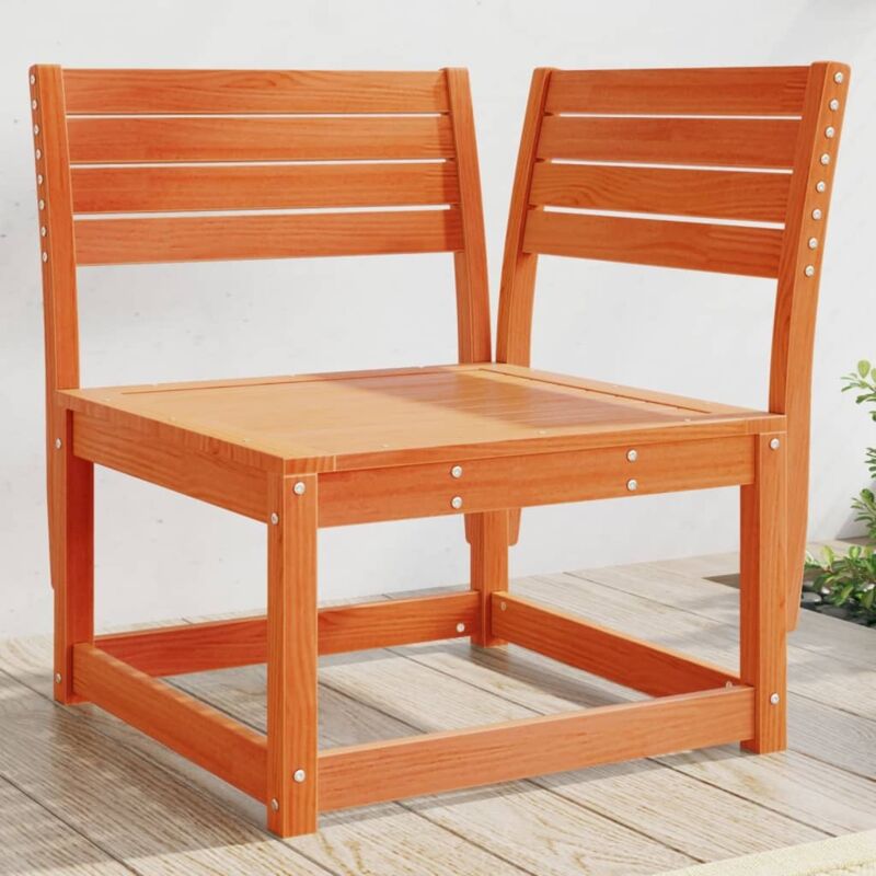 Canapé d'angle de jardin cire marron 73x73x78cm bois pin massif - Vidaxl