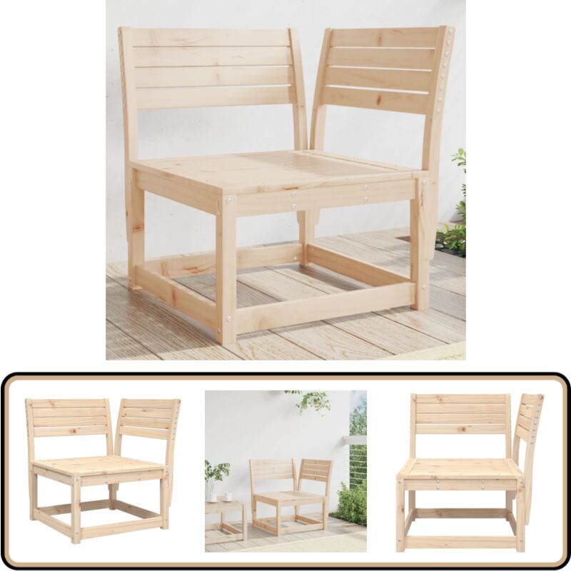 Canapé d'angle de jardin 73x73x78cm bois pin massif - Canapé De Jardin - Mobilier De Jardin - Canapé Extérieur - Meubles De Jardin - Bois De Pin
