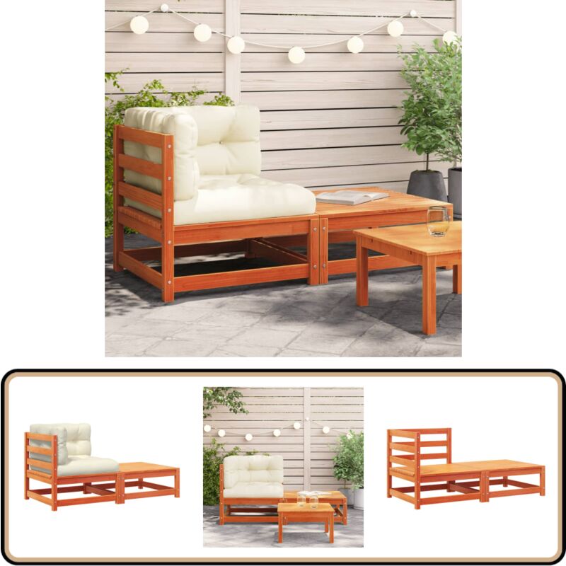 Canapé d'angle de jardin avec coussins et repose-pieds - Canapé De Jardin - Canapé D'angle - Mobilier De Jardin - Meubles De Jardin - Ensemble Salon