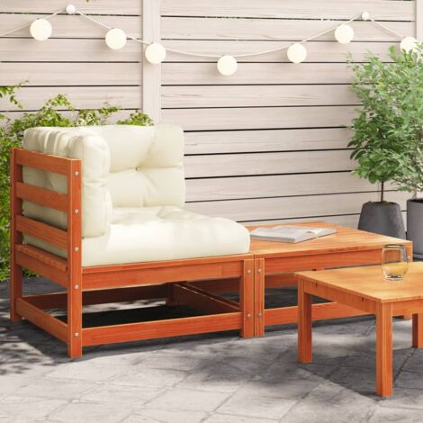 Canapé d'angle de jardin avec coussins-Salon de jardin Sofa extérieur et repose-pieds 865687