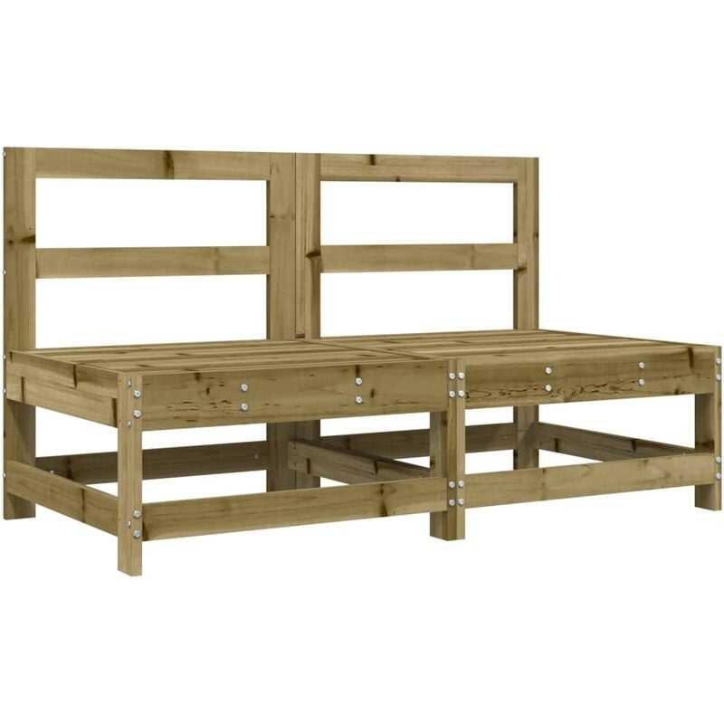 Vidaxl - Canapés centraux de jardin 2 pcs bois de pin imprégné