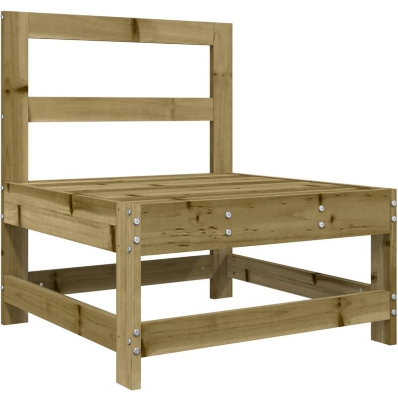 Canapé central de jardin bois de pin imprégné Vidaxl