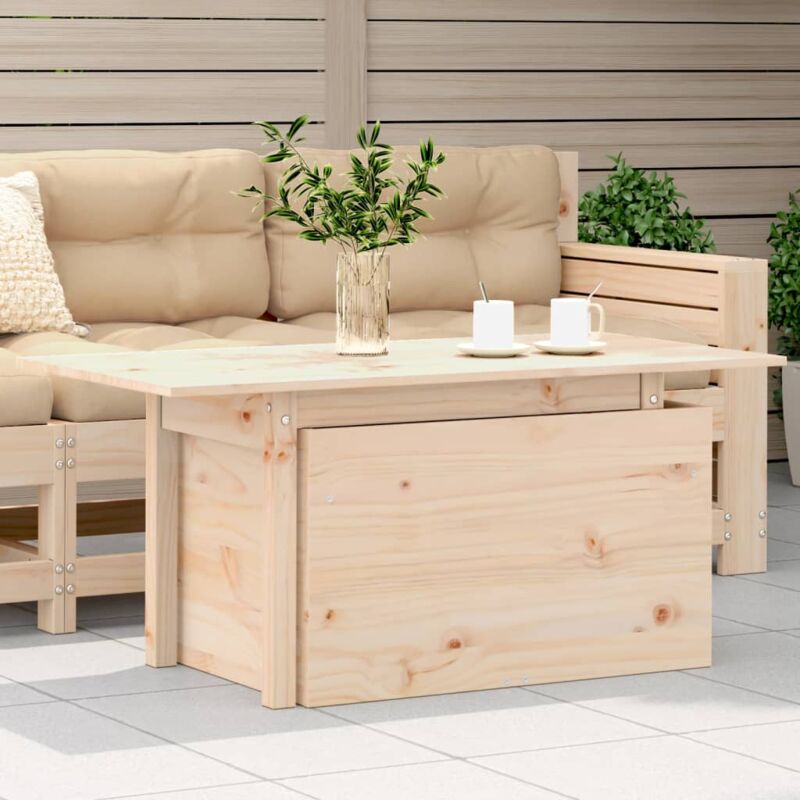 Table de jardin 100x50x75 cm bois massif de pin Vidaxl
