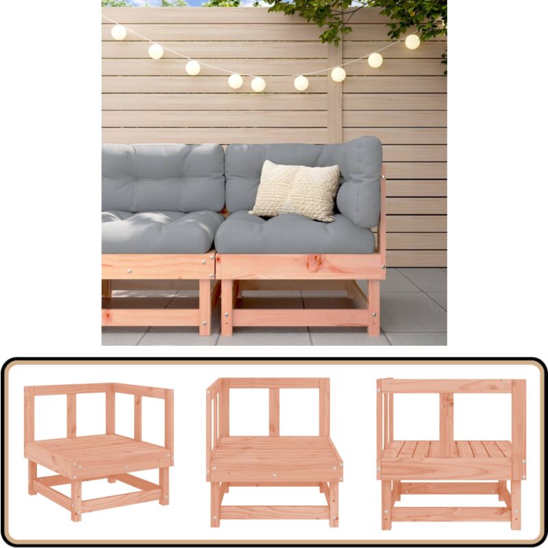 Canapé d'angle de jardin bois massif douglas - Canapé D'angle - Mobilier De Jardin - Meubles De Jardin - Canapé Extérieur - Bois Massif