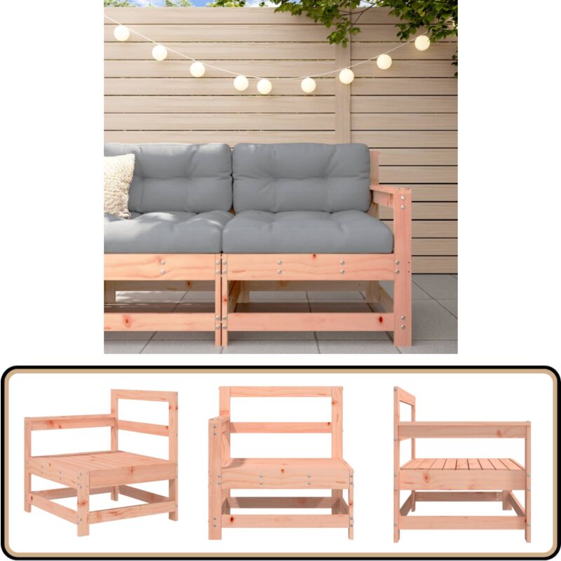 Canapé d'angle de jardin bois massif douglas - Canapé Jardin - Canapé Extérieur - Mobilier Jardin - Meubles De Jardin - Chaise Longue Jardin