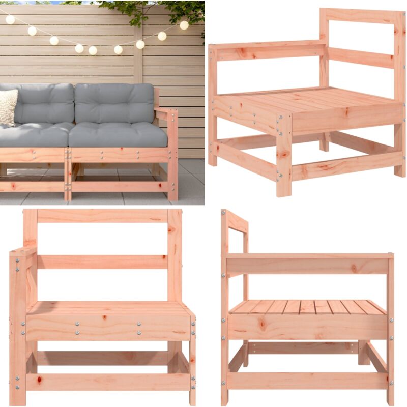 Canapé d'angle de jardin bois massif douglas - Canapé Jardin - Canapé Extérieur - Mobilier Jardin - Meubles De Jardin - Chaise Longue Jardin - Home &