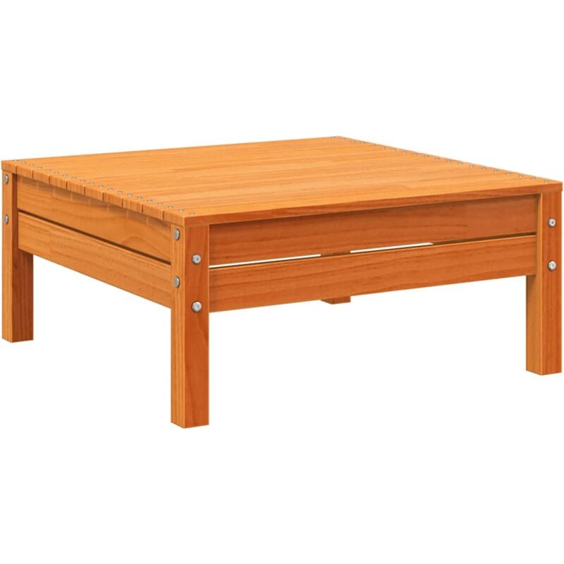 Repose-pied de jardin cire marron bois de pin massif Vidaxl