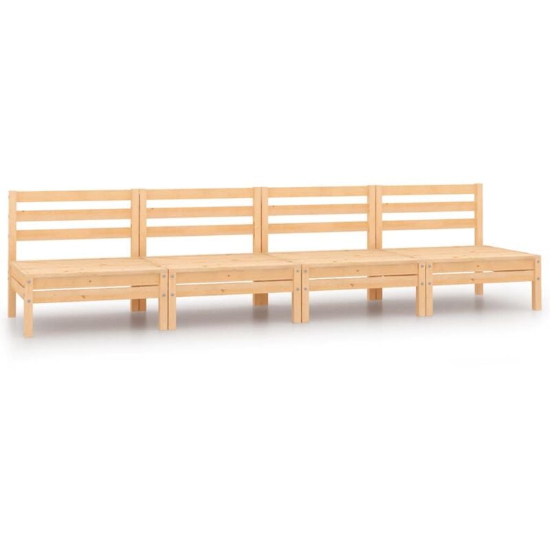 Vidaxl - Canapés centraux de jardin 4 pcs Bois de pin massif