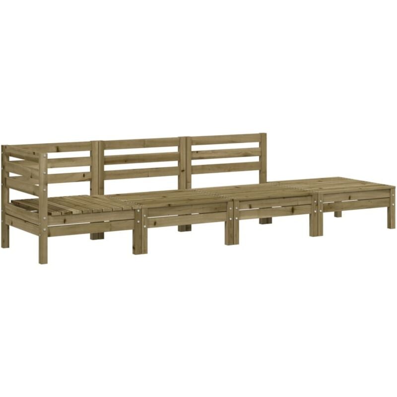Vidaxl - Canapé de jardin 4 places bois de pin imprégné