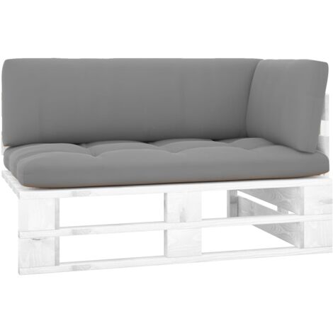 Canapé d'angle de jardin palette Canapé relax - Banc de jardin Bois de pin imprégné de blanc BV558644 - BonneVie