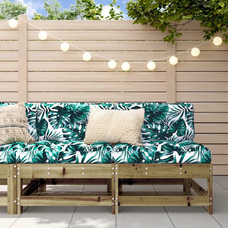 Maisonchic - Lot de 2 Canapés centraux de jardin, Canapés d'extérieurs, banquettes de jardin bois de pin imprégné togp63313 design in