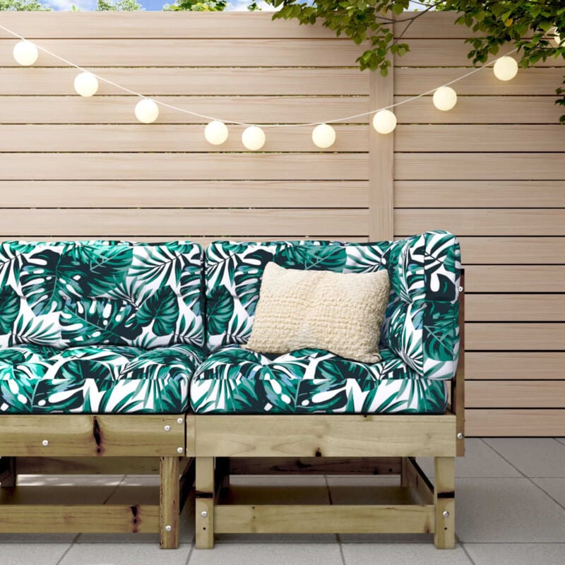 Canapé d'angle de jardin,Canapé d'extérieur,Sofa de jardin bois de pin imprégné CFW39844