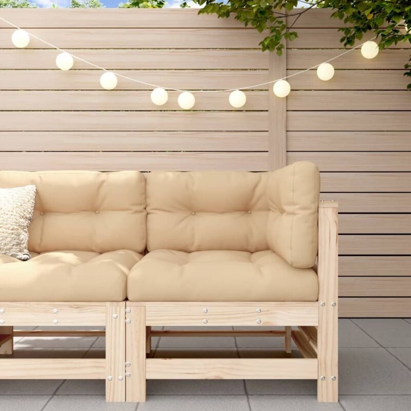 Canapé d'angle de jardin,Canapé d'extérieur,Sofa de jardin bois de pin massif CFW58876