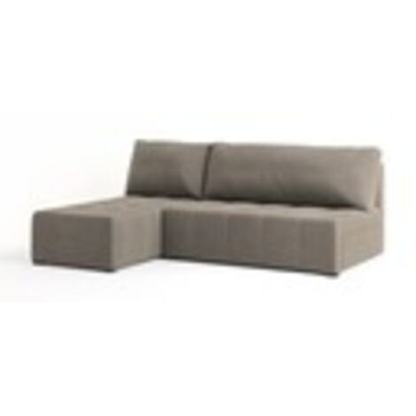 Canapé d’angle DOMIRA Réception de couchage Tissu classique en peluche Beige