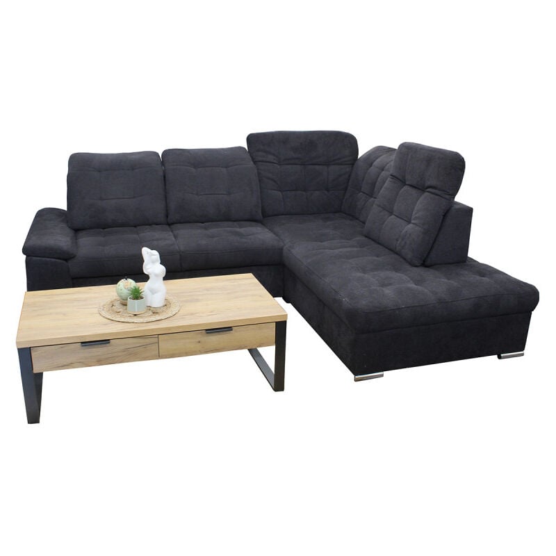Canapé d'angle droit Karolina convertible têtières ajustables
