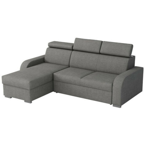 Canapé d'angle Etrcala 100, Crown 18, Fonction de couchage, Boîte de literie, 235x170x85cm, 0