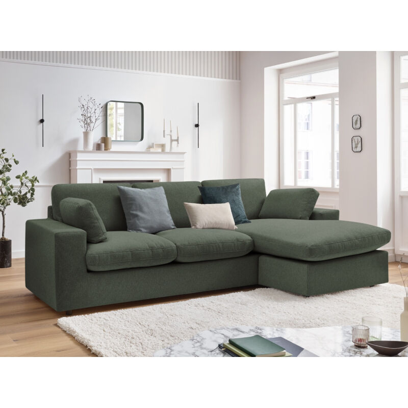 Bobochic - Canapé d'angle réversible compact belair Vert