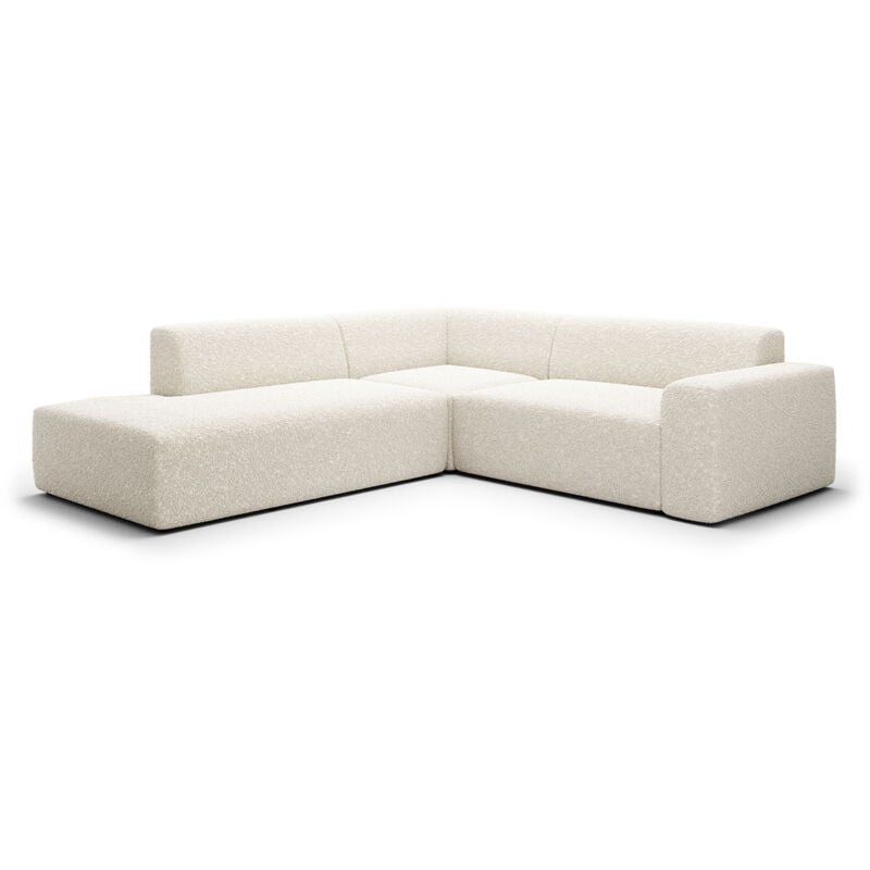 Canapé d'angle gauche 5 places coffre Torino Beige