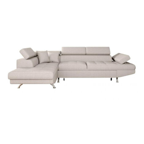 Canapé d'Angle Gauche Convertible "Tyma" 271cm Beige