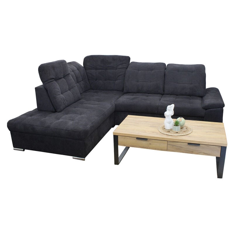 Canapé d'angle gauche Karolina convertible têtières ajustables