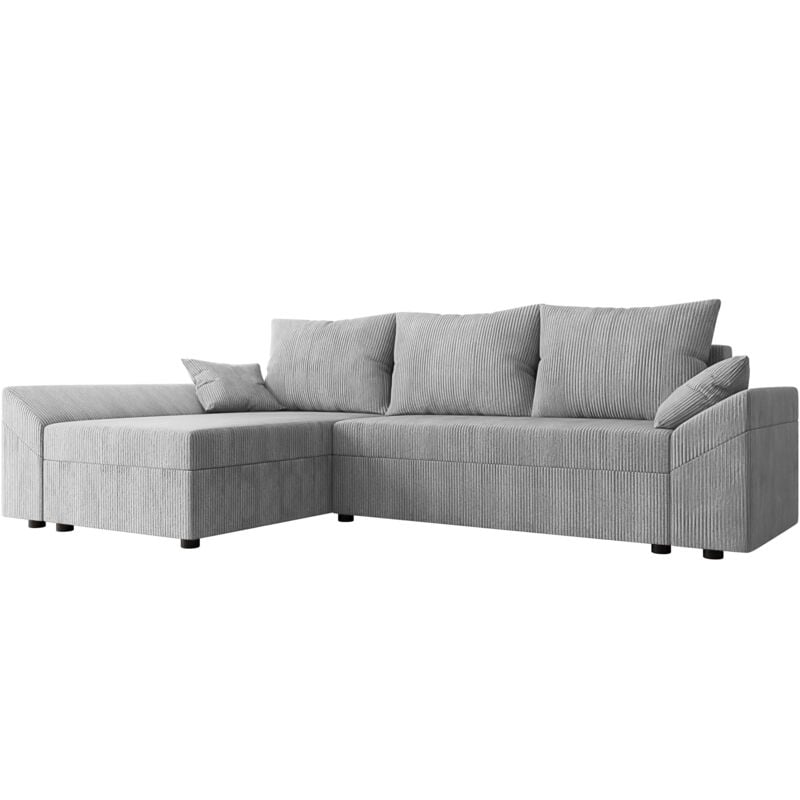 Mobilier1 - Canapé d'angle Memphis 104, Poso 110, Fonction de couchage, Boîte de literie, 240x140x82cm, 0