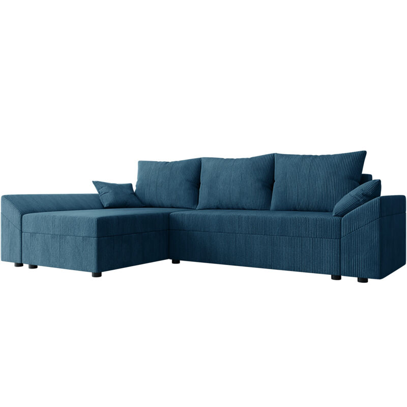 Mobilier1 - Canapé d'angle Memphis 104, Poso 5, Fonction de couchage, Boîte de literie, 240x140x82cm, 0