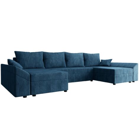 Canapé d'angle Memphis 105, Poso 05, Fonction de couchage, Boîte de literie, 317x140x82cm, 0
