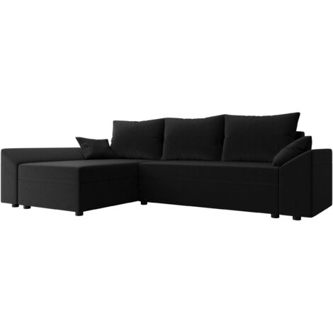 Canapé d'angle Memphis 130, Kronos 07, Fonction de couchage, Boîte de literie, 240x140x82cm, 0
