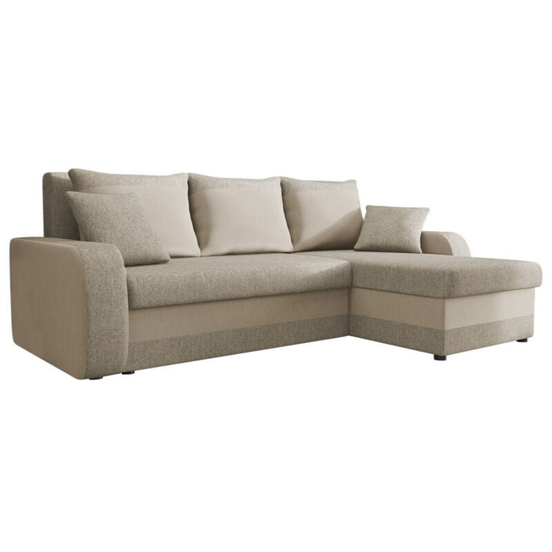 Mobilier1 - Canapé d'angle Comfivo 135, Matana 17 + Manila 02, Fonction de couchage, Boîte de literie, 238x147x80cm, 0