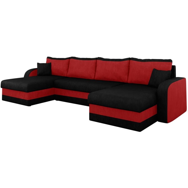 Mobilier1 - Canapé d'angle Comfivo 233, Mikrofaza 15 + Mikrofaza 22, Fonction de couchage, Boîte de literie, 304x140x80cm, 0