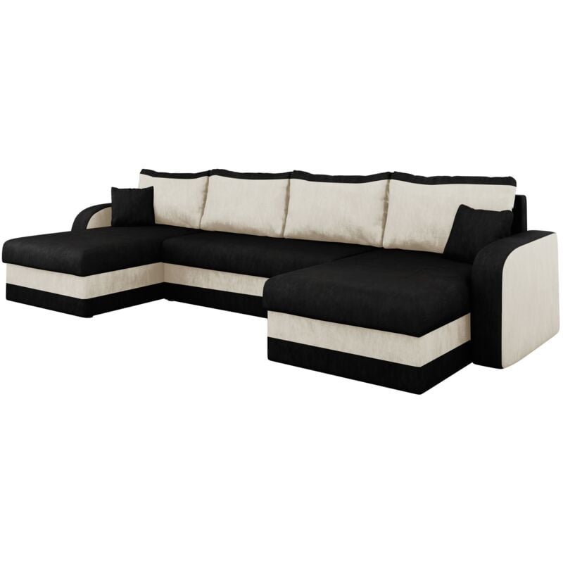 Mobilier1 - Canapé d'angle Comfivo 233, Mikrofaza 15 + Mikrofaza 31, Fonction de couchage, Boîte de literie, 304x140x80cm, 0