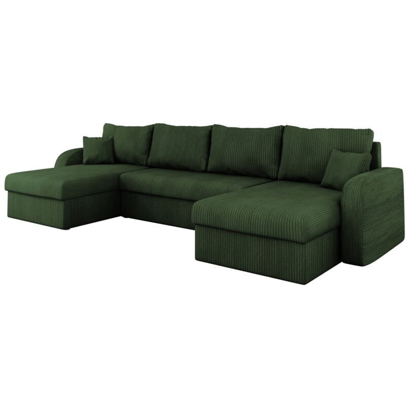Mobilier1 - Canapé d'angle Comfivo 233, Poso 14, Fonction de couchage, Boîte de literie, 304x140x80cm, 0