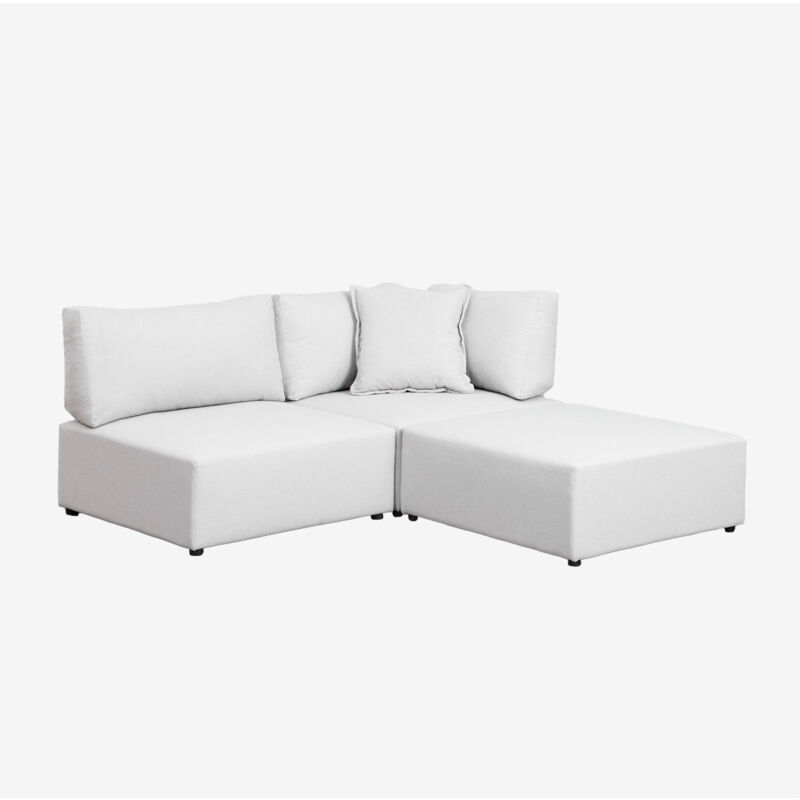 Sklum - Canapé d'angle modulable 2 pièces avec pouf Kata