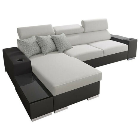 Canapé d'angle Pearland 103, Soft 011 + Luxo 6601 + Evo 32, Fonction de couchage, Boîte de literie, 274x170x80cm, 0