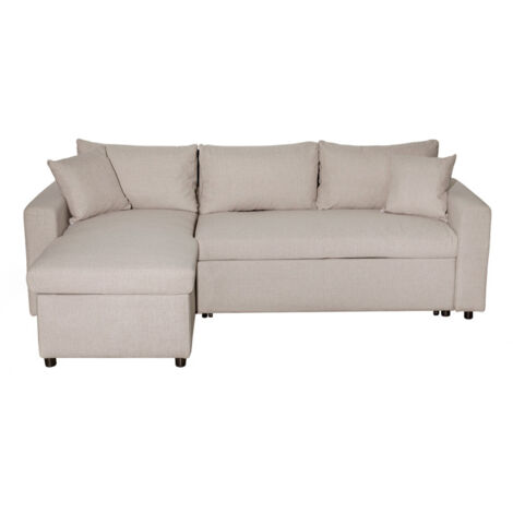 Canapé d'Angle Réversible Convertible "Geye" 227cm Beige