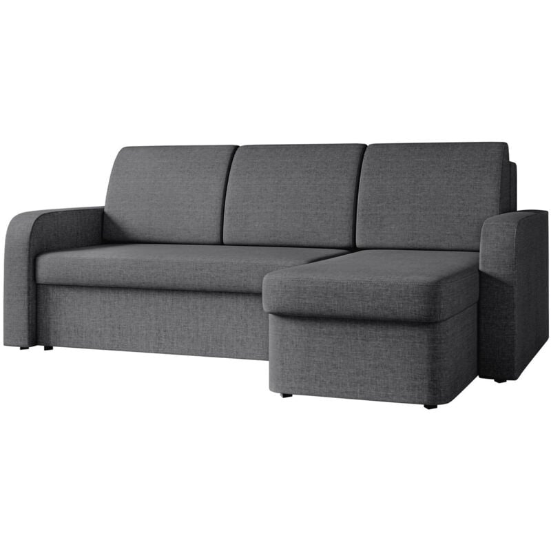 Mobilier1 - Canapé d'angle Rome 106, Lux 06, Fonction de couchage, Boîte de literie, 210x153x85cm, 0