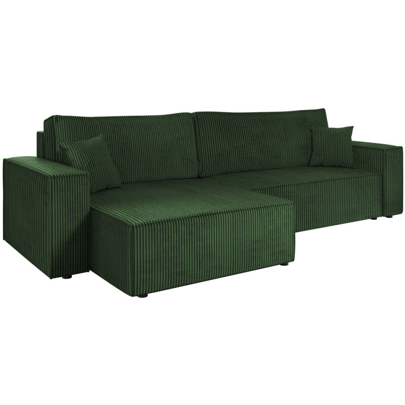 Mobilier1 - Canapé d'angle Shelton 107, Poso 14, Fonction de couchage, Boîte de literie, 272x145x82cm, 0
